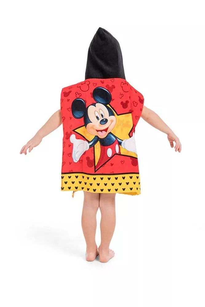 Poncho dla dzieci 50x115 Myszka Miki 2802 Mickey Mouse ręcznik z kapturem