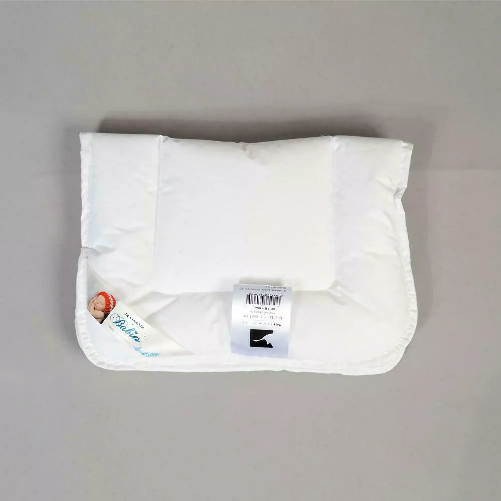 Poduszka antyalergiczna 40x60 Babies dziecięca płaska biała z bawełny 250 g/m