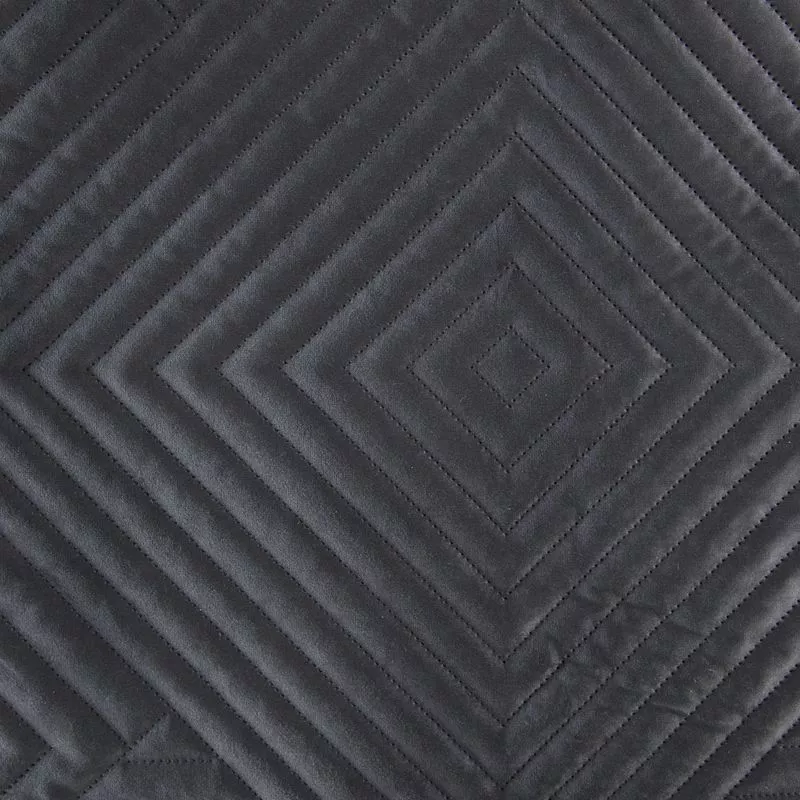 Narzuta dekoracyjna 230x260 Sofia 2 czarna geometria welurowa Eurofirany 1